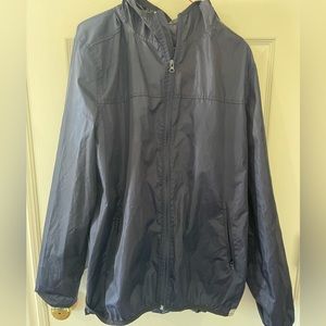 Avalanche Jacket Zip Up Windbreaker Large, Navy